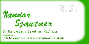 nandor szautner business card